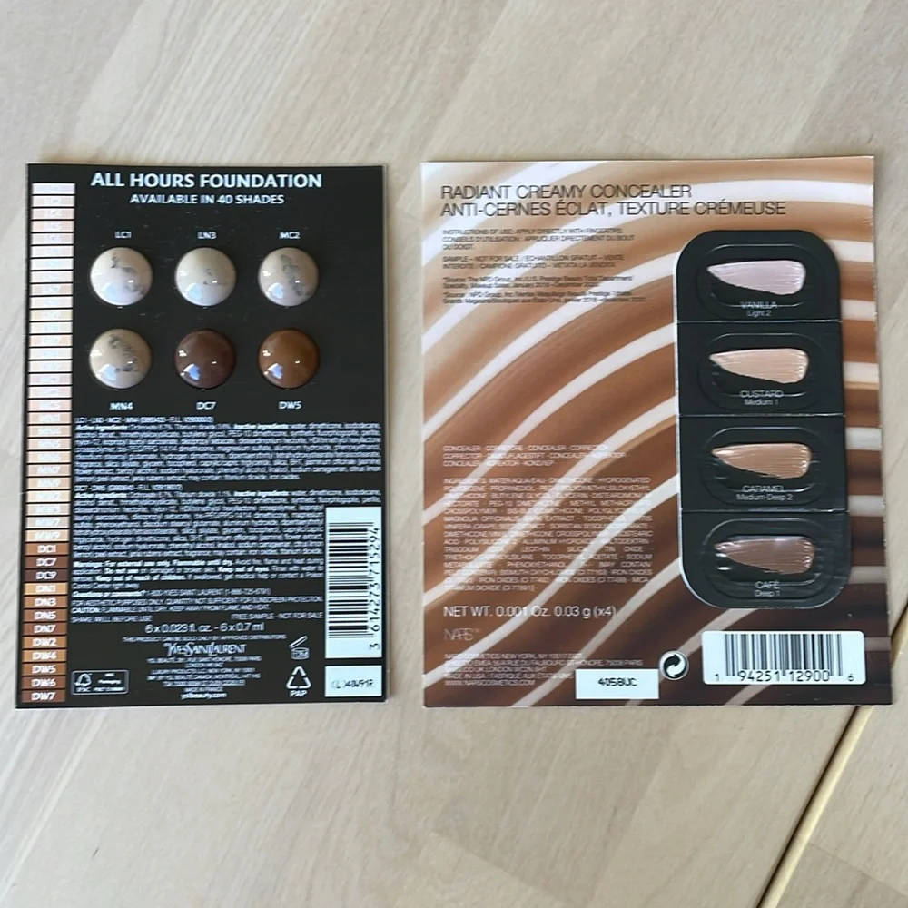 NIP Foundation Sampler - Bobbi Brown, NARS, DIOR, Givenchy, YSL